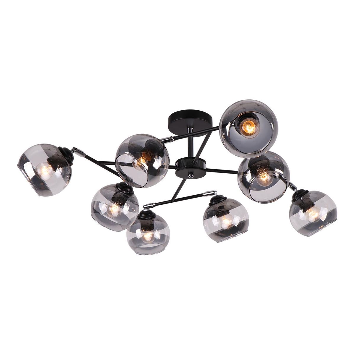 

Потолочная люстра IMEX MD.9460-8-S BK+CH, Дымчатый, MD.9460-8-S BK+CH MD.9460