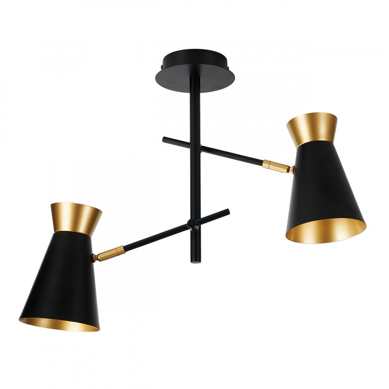 

Потолочная люстра IMEX MD.78853-2-S BK+FGD, Черный, MD.78853-2-S BK+FGD 78853