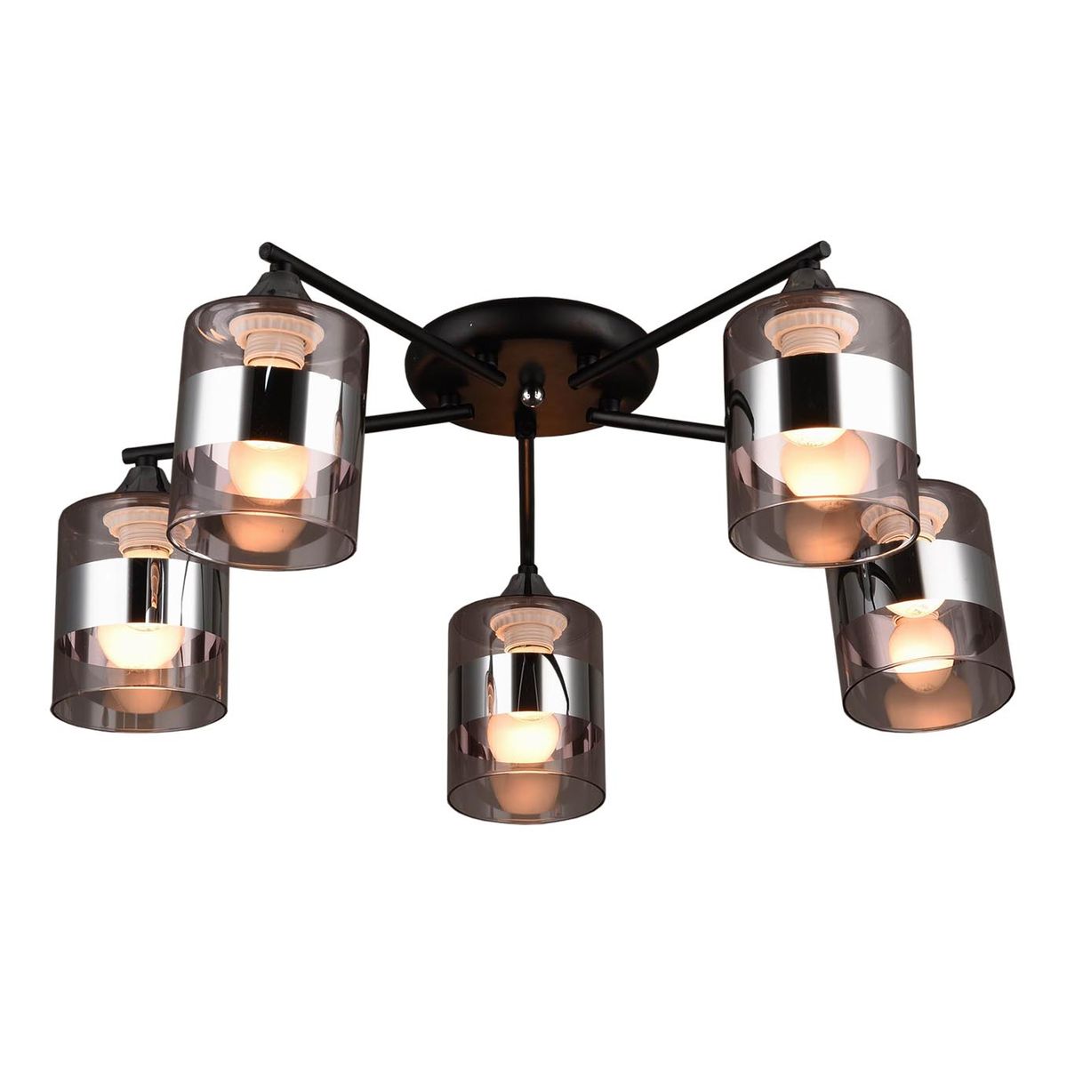 

Потолочная люстра IMEX MD.0877-5-S BK+CH, Хром, MD.0877-5-S BK+CH MD.0877