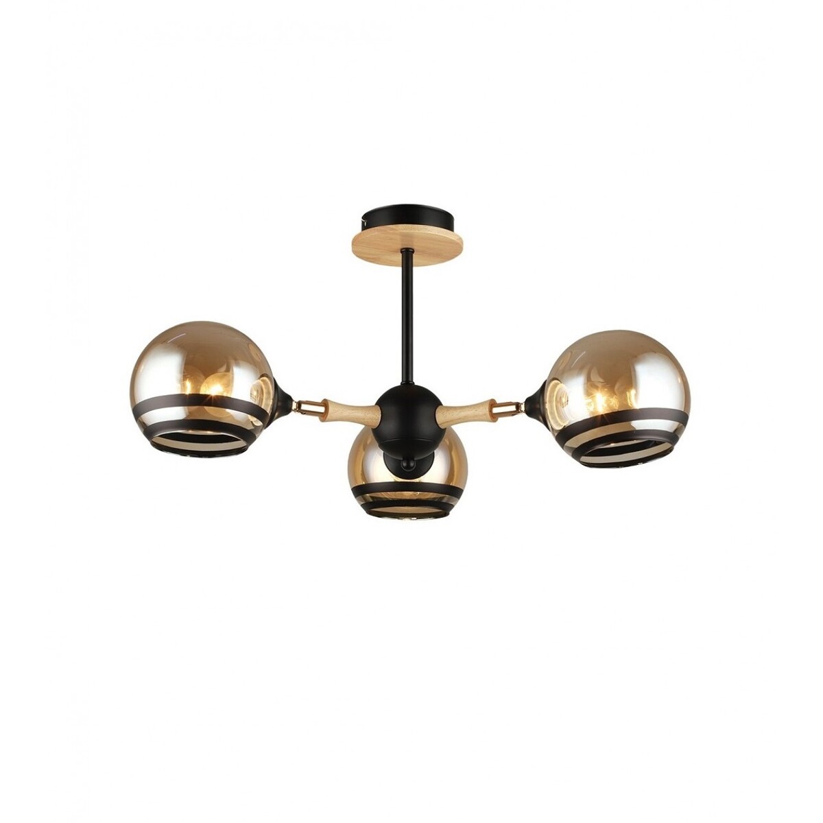 

Потолочная люстра IMEX MD.4896-3-S BK+WOOD, Черный, MD.4896-3-S BK+WOOD MD.4896
