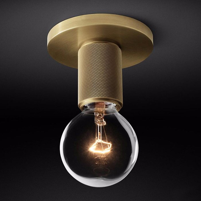 

Потолочный светильник Imperium Loft RH Utilitaire Socket Flushmount 123677-22, Латунь, 123677-22 RH U.S.F.