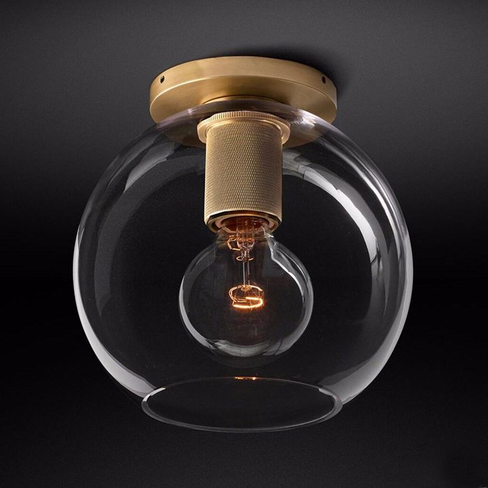 

Потолочный светильник Imperium Loft RH Utilitaire Globe Shade Flushmount 123675-22, Латунь, 123675-22 RH U.G.S.F.