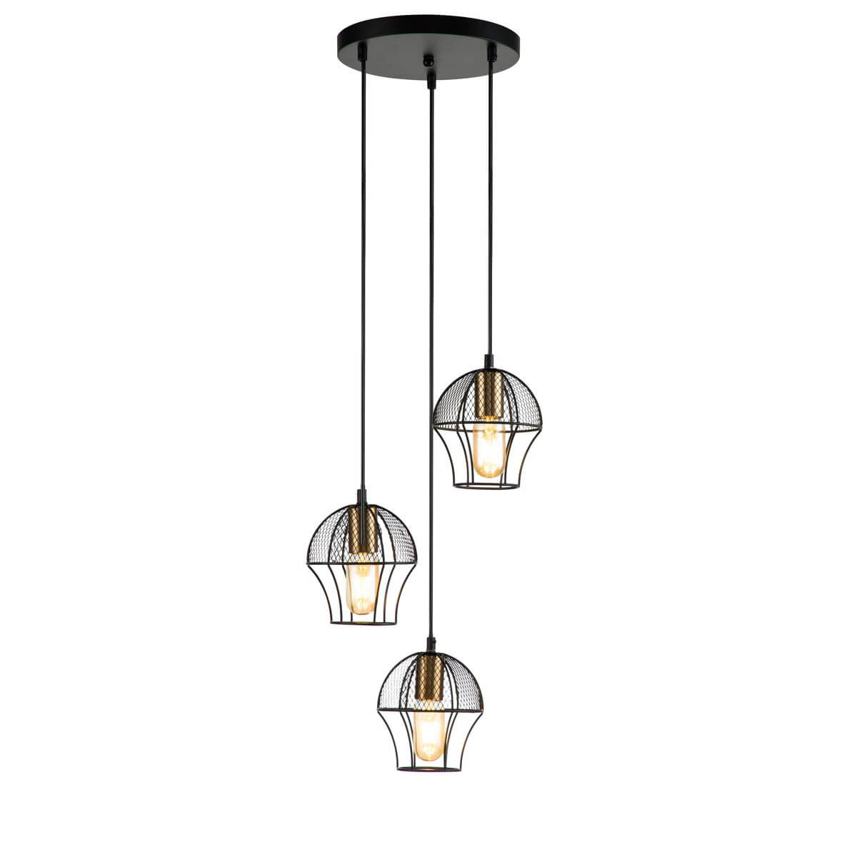 

Подвесная люстра Indigo Pallo 10011/3P Black V000187, Черный, V000187 Pallo
