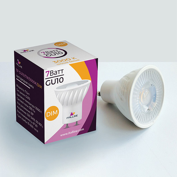 

Лампа светодиодная диммируемая Italline GU10 7W 3000K матовая TP GU10/7W/3000K/Dim, Белый, TP GU10/7W/3000K/Dim TP