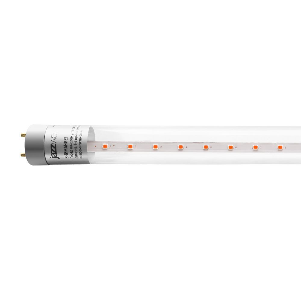 

Лампа светодиодная для растений Jazzway Agro G13 12W прозрачная 5037410, Прозрачный, 5037410 PLED T8 Agro