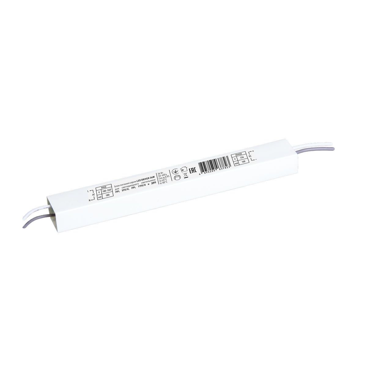 

Драйвер Jazzway PPL 336V 36W IP40 0,1A 5037823, Белый, 5037823 PPL