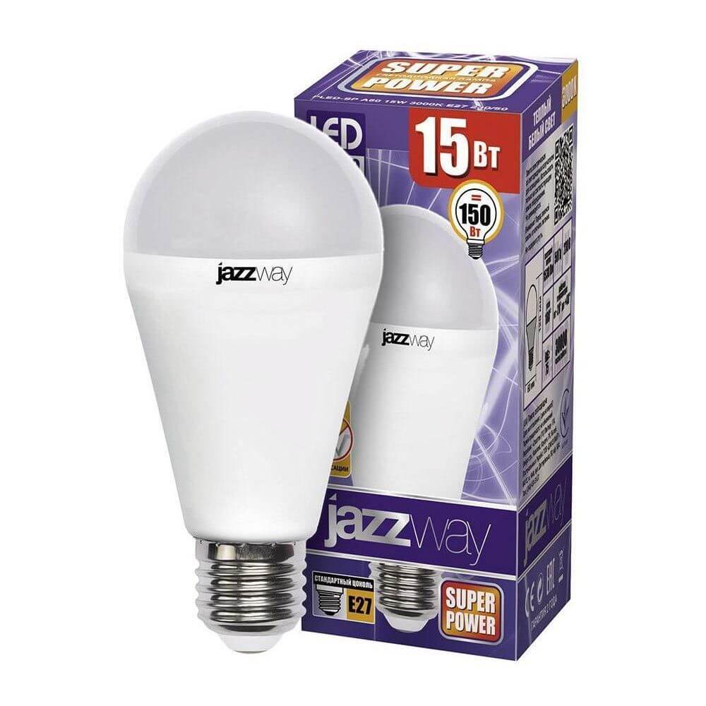 

Лампа светодиодная Jazzway E27 15W 3000K матовая 2853028, Матовый, 2853028 PLED-SP A60