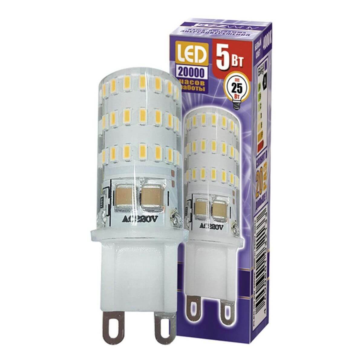 

Лампа светодиодная Jazzway G9 5W 4000K прозрачная 1032133B, Прозрачный, 1032133B PLED-G9
