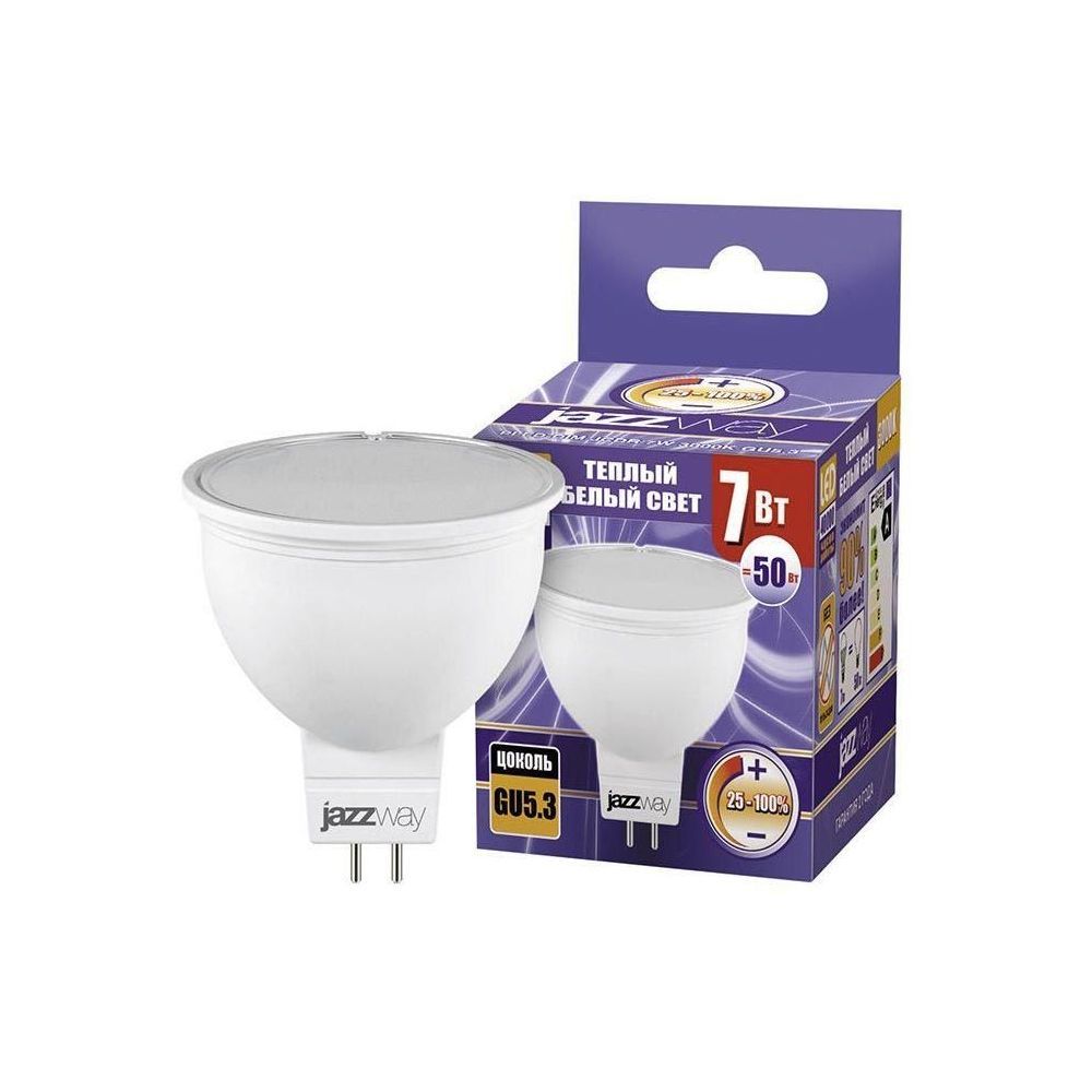 

Лампа светодиодная диммируемая Jazzway GU5.3 7W 3000K матовая 1035400, Матовый, 1035400 PLED-Dim JCDR ()
