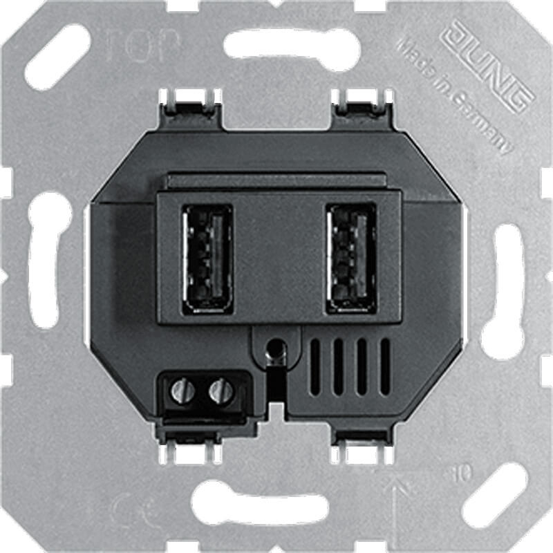 

Розетка 2-я зарядная USB Jung черная USB3-2SW