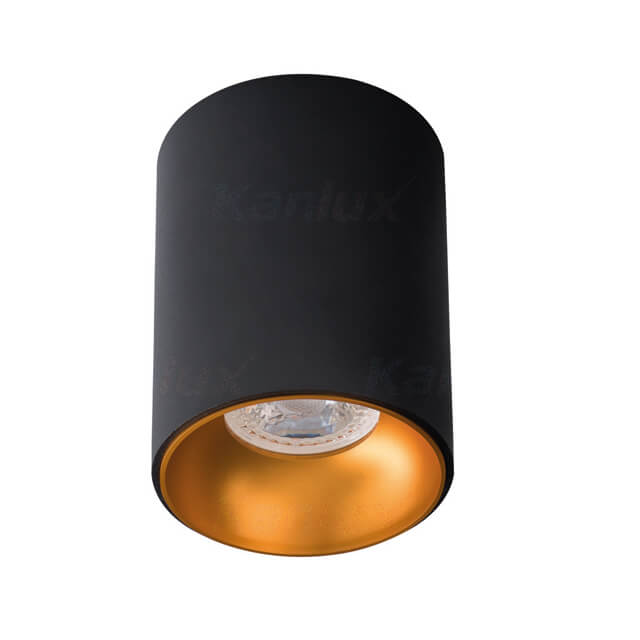 

Накладной точечный светильник Kanlux RITI GU10 B/G 27571, Черный, 27571 Riti
