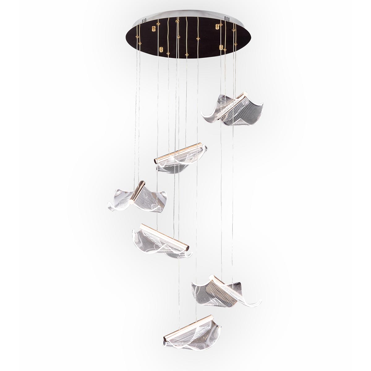 

Подвесная светодиодная люстра Kink Light Нубе 08043-6A,33, Золотой, 08043-6A,33 Нубе
