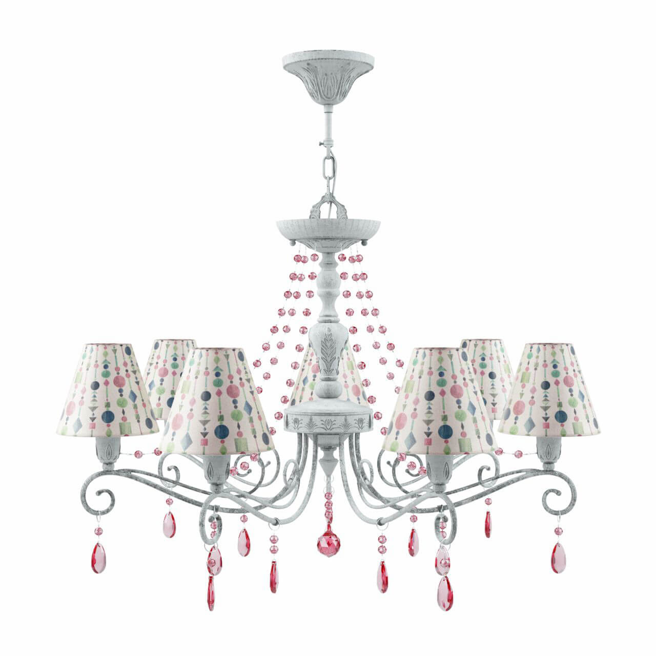 

Люстра Lamp4you, Серый, E4-07-G-LMP-O-17-CRL-E4-07-PK-UP Provence
