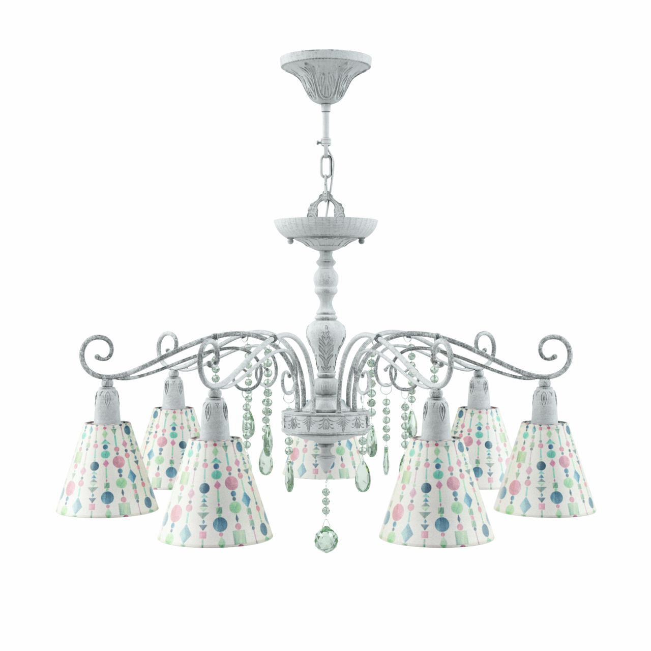 

Люстра Lamp4you, Белый, E4-07-G-LMP-O-17-CRL-E4-07-GR-DN Provence