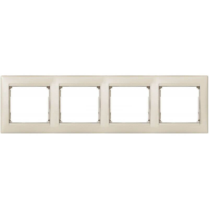 

Рамка 4-постовая Legrand Valena жемчужная 770474, Кремовый, 770474 Valena