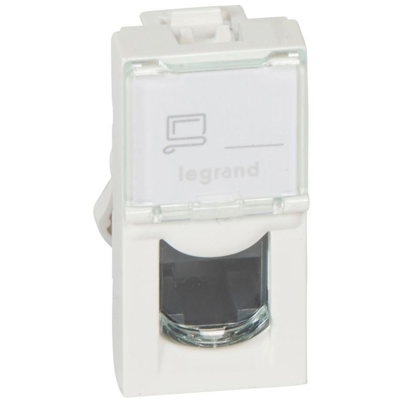 

Розетка компьютерная RJ45 Legrand Mosaic 5e кат UTP белая 076551, Белый, 076551 Mosaic