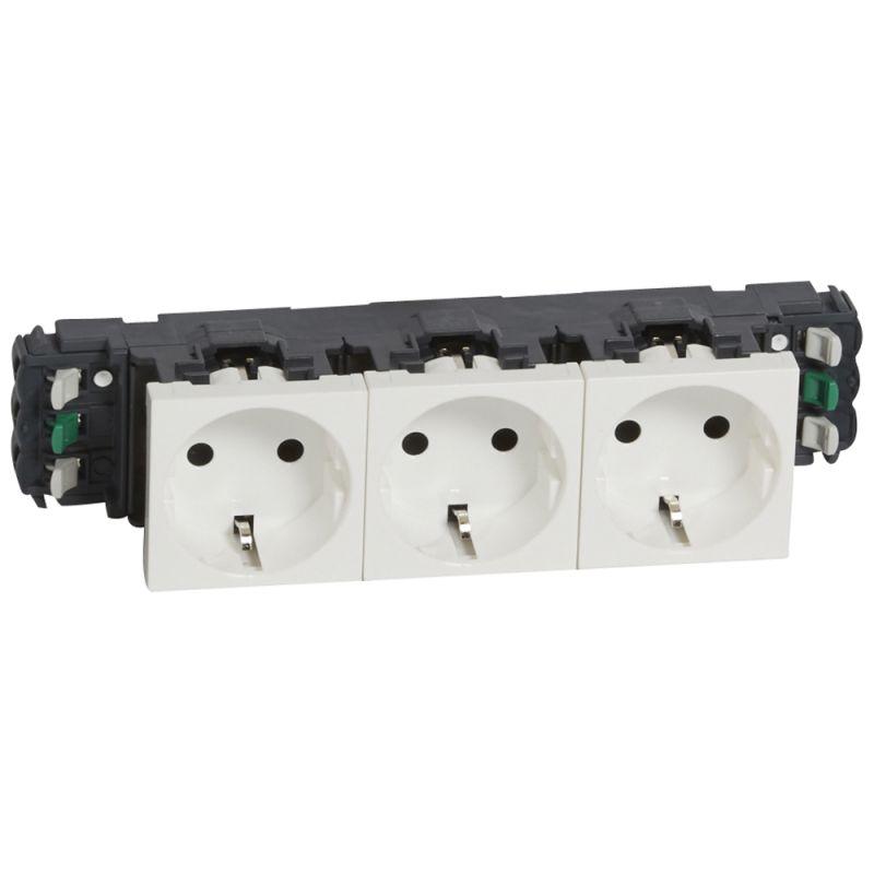 

Розетка 3х2К+3 Legrand Mosaic 16А 250V белая 077403, Белый, 077403 Mosaic
