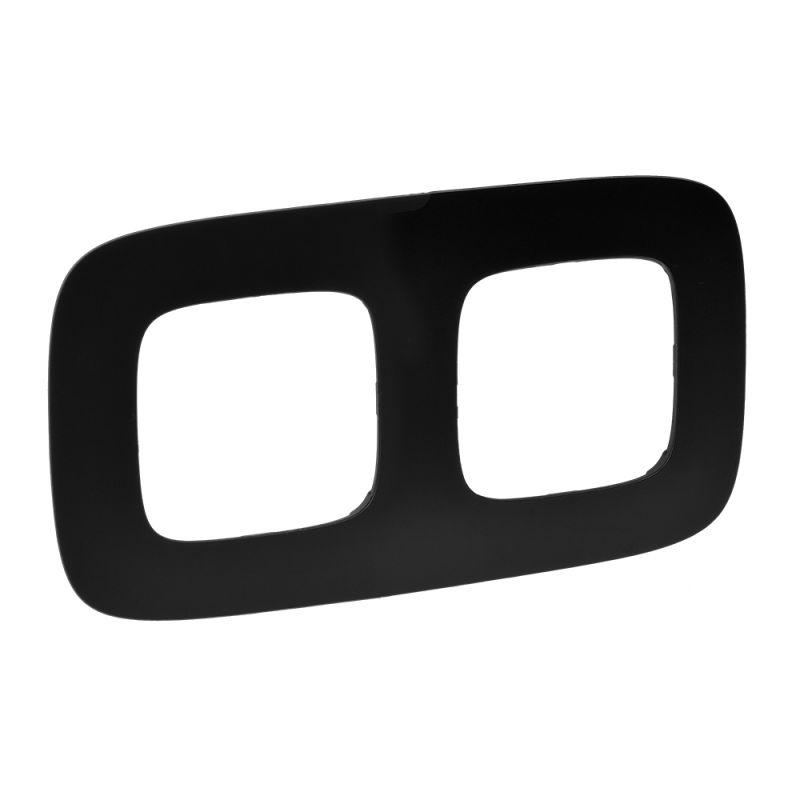 

Рамка 2-постовая Legrand Valena Allure матовый черный 754402, 754402 Valena Allure