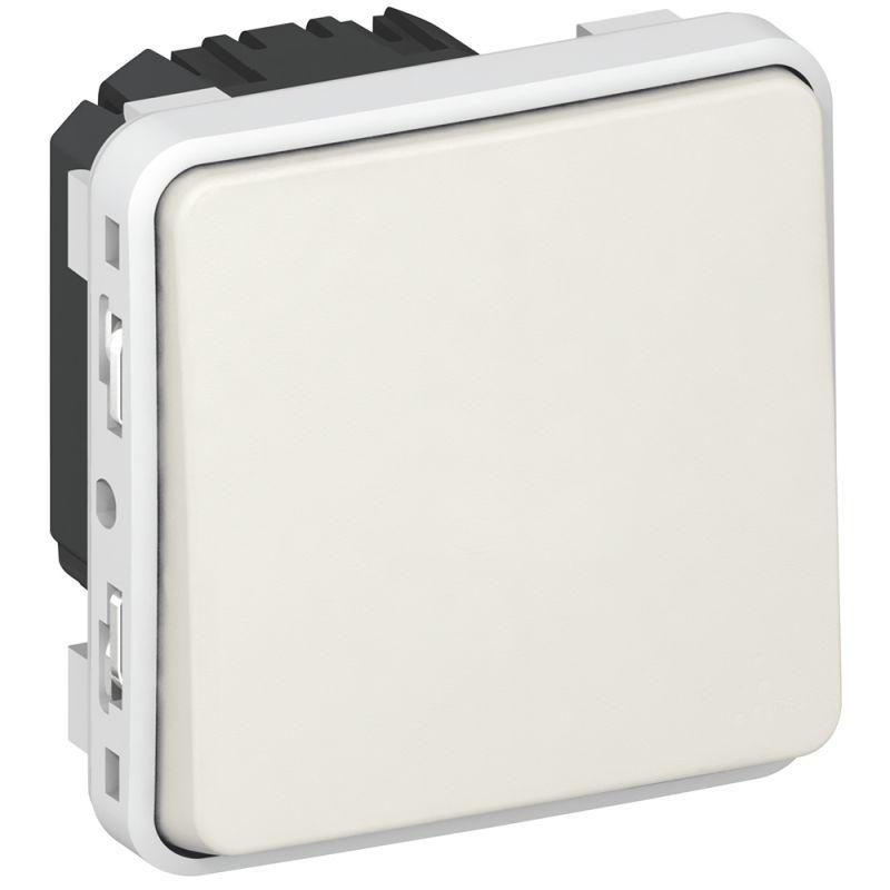 

Переключатель одноклавишный проходной Legrand Plexo 10А 250V белый 069611, 069611 Plexo