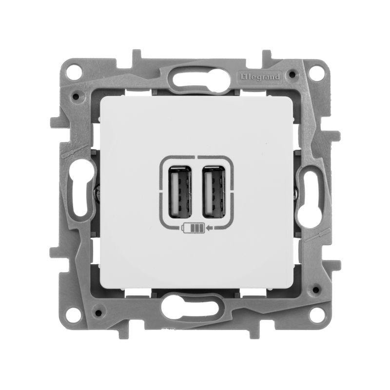 

Розетка 2хUSB Legrand Etika белая 672294, Белый, 672294 Etika