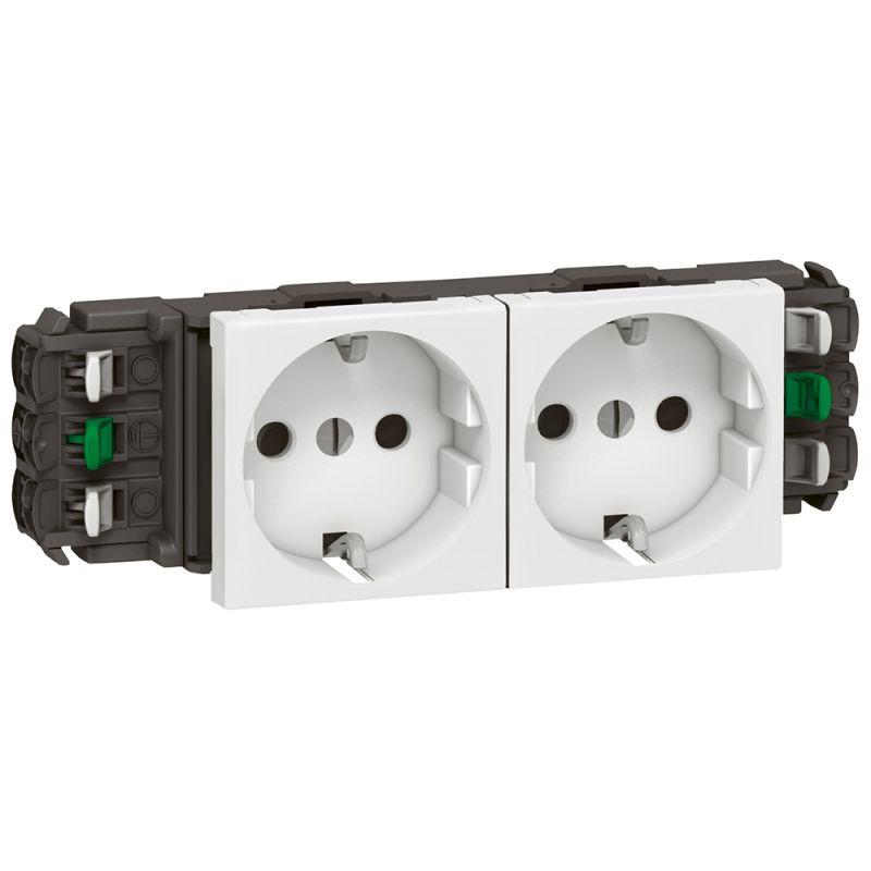 

Розетка 2х2К+3 Legrand Mosaic 16А 250V белая 077402, Белый, 077402 Mosaic