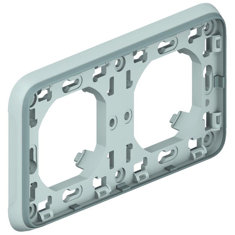

Рамка 2-постовая Legrand Plexo с суппортом серая 069683, Серый, 069683 Plexo