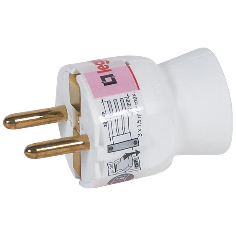 

Вилка 2К+3 Legrand Helium 050187, Белый, 050187 Helium