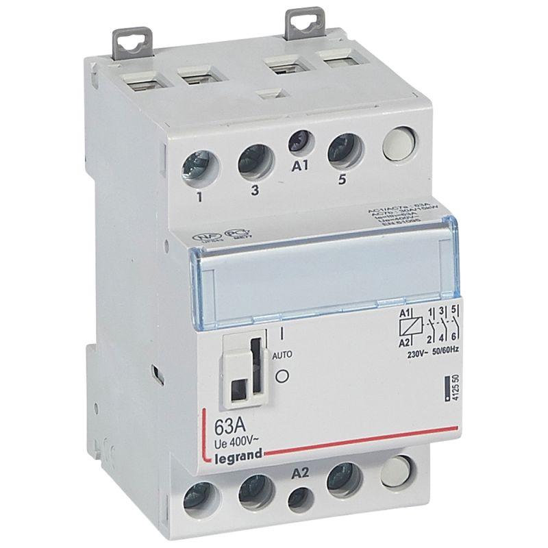 

Контактор Legrand CX3 63A/3п 3НО 412550, Белый, 412550 CX3