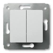 

Выключатель двухклавишный Legrand Cariva 10A 250V белый 773658, 773658 Cariva