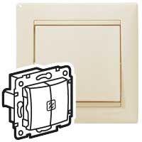 

Выключатель двухклавишный Legrand Valena 10A 250V с подсветкой cлоновая кость 695630, Слоновая кость, 695630 Valena