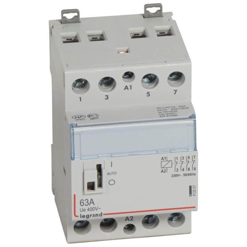 

Контактор Legrand CX3 63A/4п 4НЗ 412557, Белый, 412557 CX3
