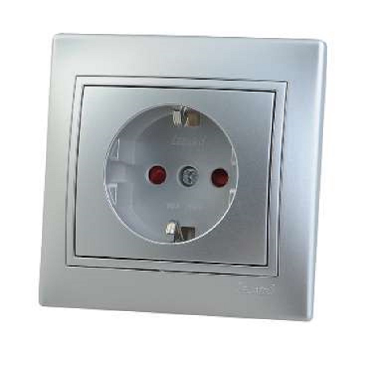 

Розетка с защитой от детей Lezard Mira серебро 701-1010-124, 701-1010-124 Mira