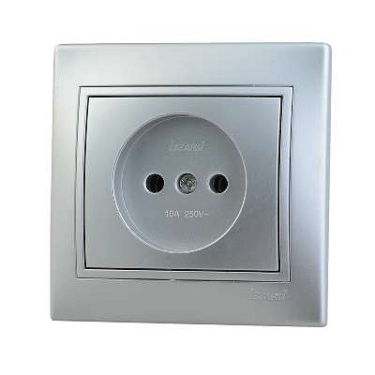 

Розетка без зазем. Lezard Mira серебро 701-1010-121, 701-1010-121 Mira