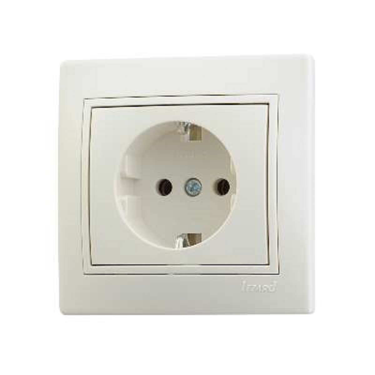 

Розетка с зазем. Lezard Mira кремовая 701-0303-122, Кремовый, 701-0303-122 Mira