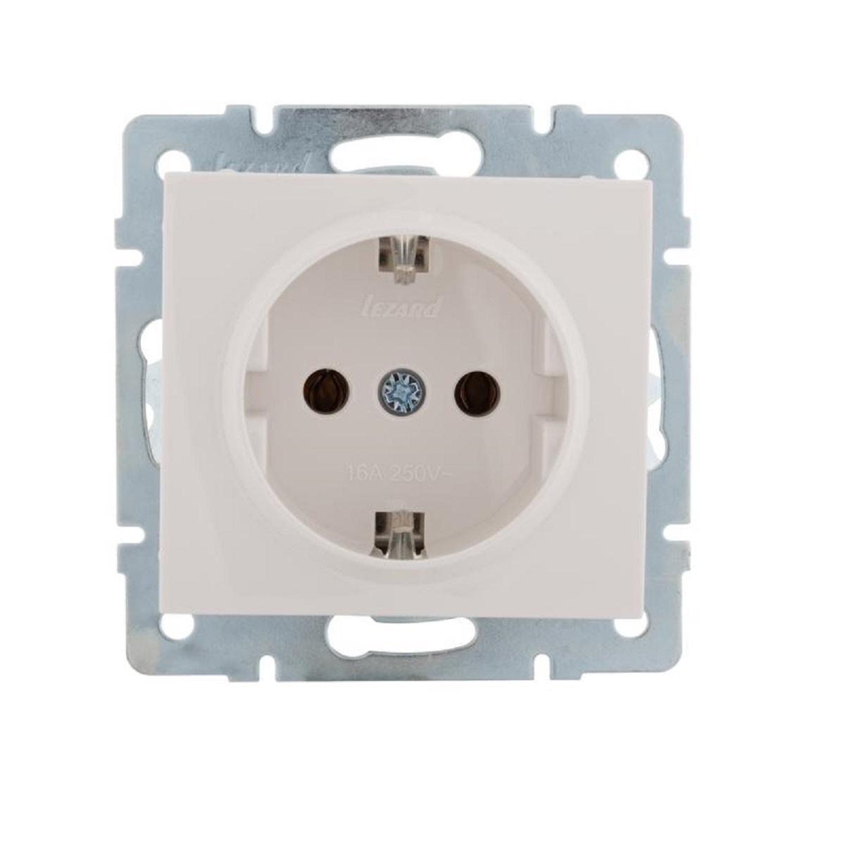 

Розетка с зазем. Lezard Rain белая 703-0288-122, Белый, 703-0288-122 Rain