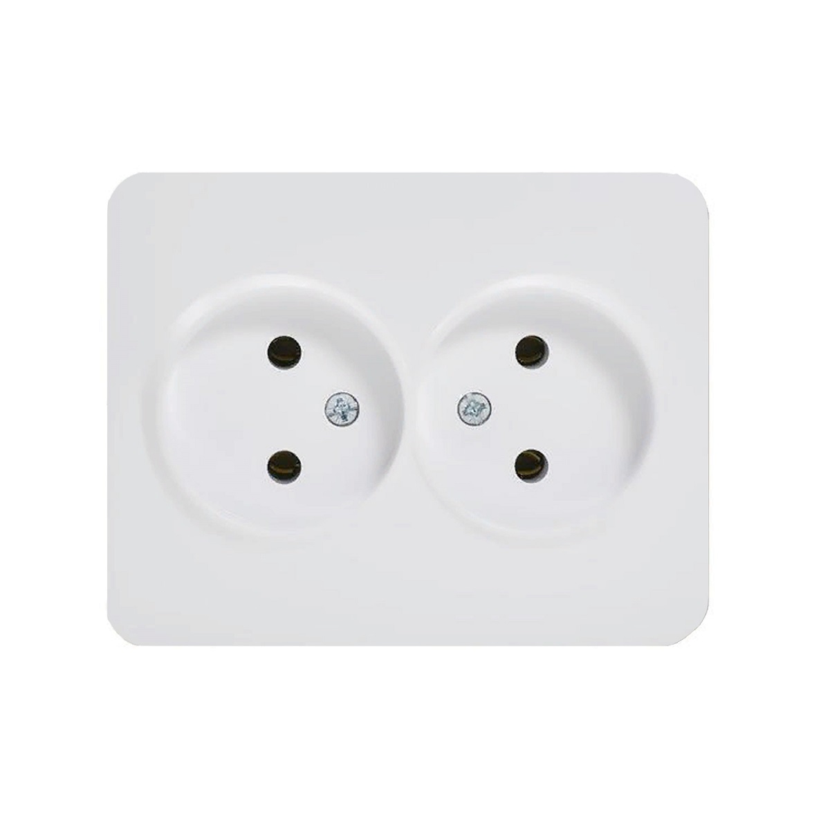 

Розетка 2-ая без зазем. Lezard Karina Life белая 708-0200-128B, Белый, 708-0200-128B Karina Life