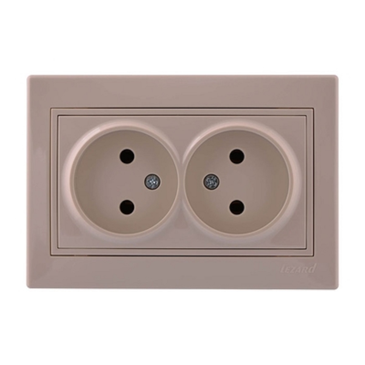 

Розетка 2-ая без зазем. Lezard Mira кремовая 701-0303-128B, Кремовый, 701-0303-128B Mira