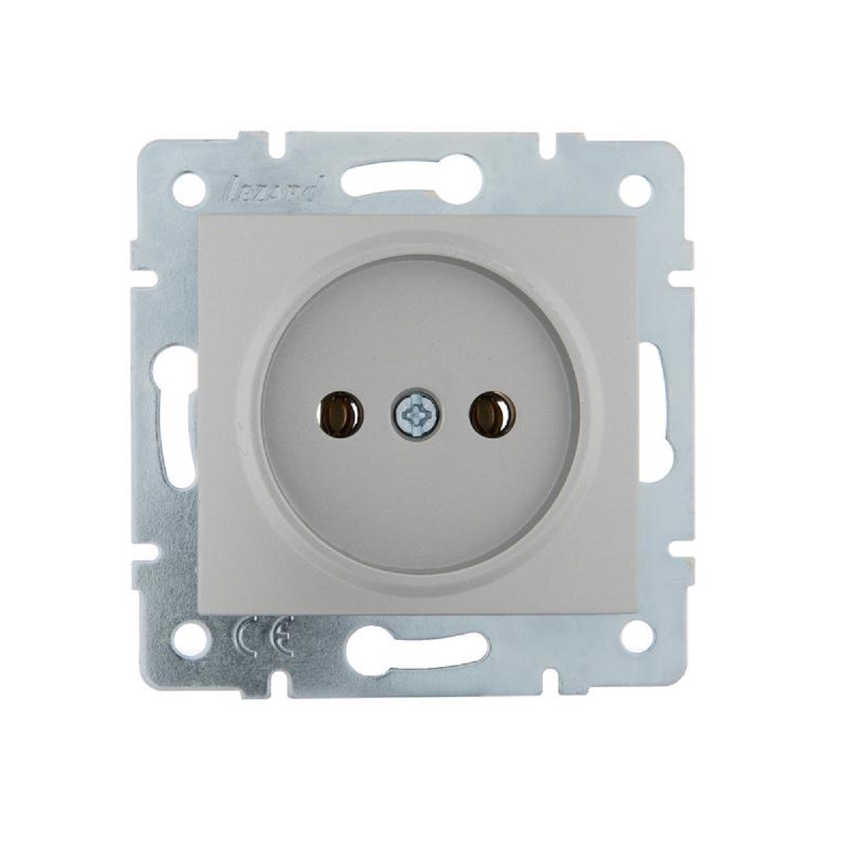 

Розетка без зазем. Lezard Karina серебро 707-4388-121B, Матовое серебро, 707-4388-121B Karina