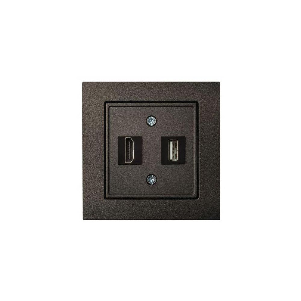 

Розетка HDMI/USB Liregus Epsilon антрацит 28-1131, 28-1131 Epsilon антрацит ()