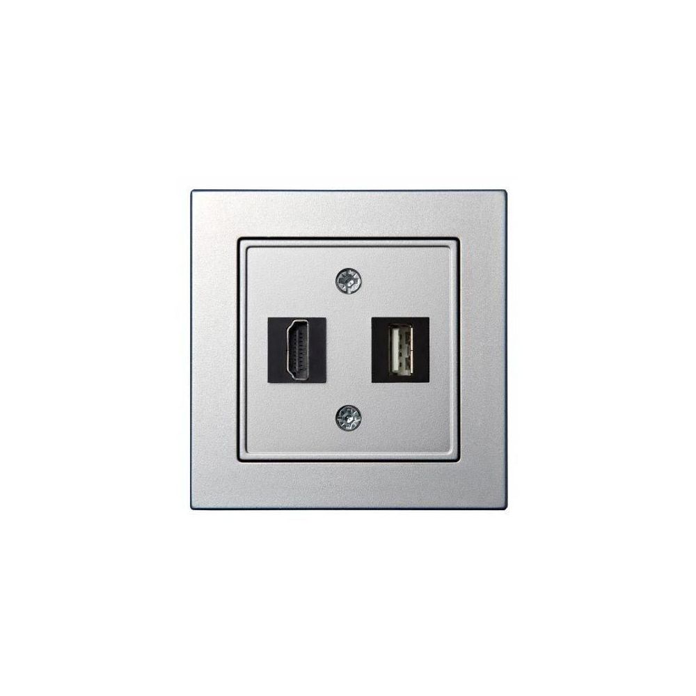 

Розетка HDMI/USB Liregus Epsilon серебро 28-1856, 28-1856 Epsilon серебро ()