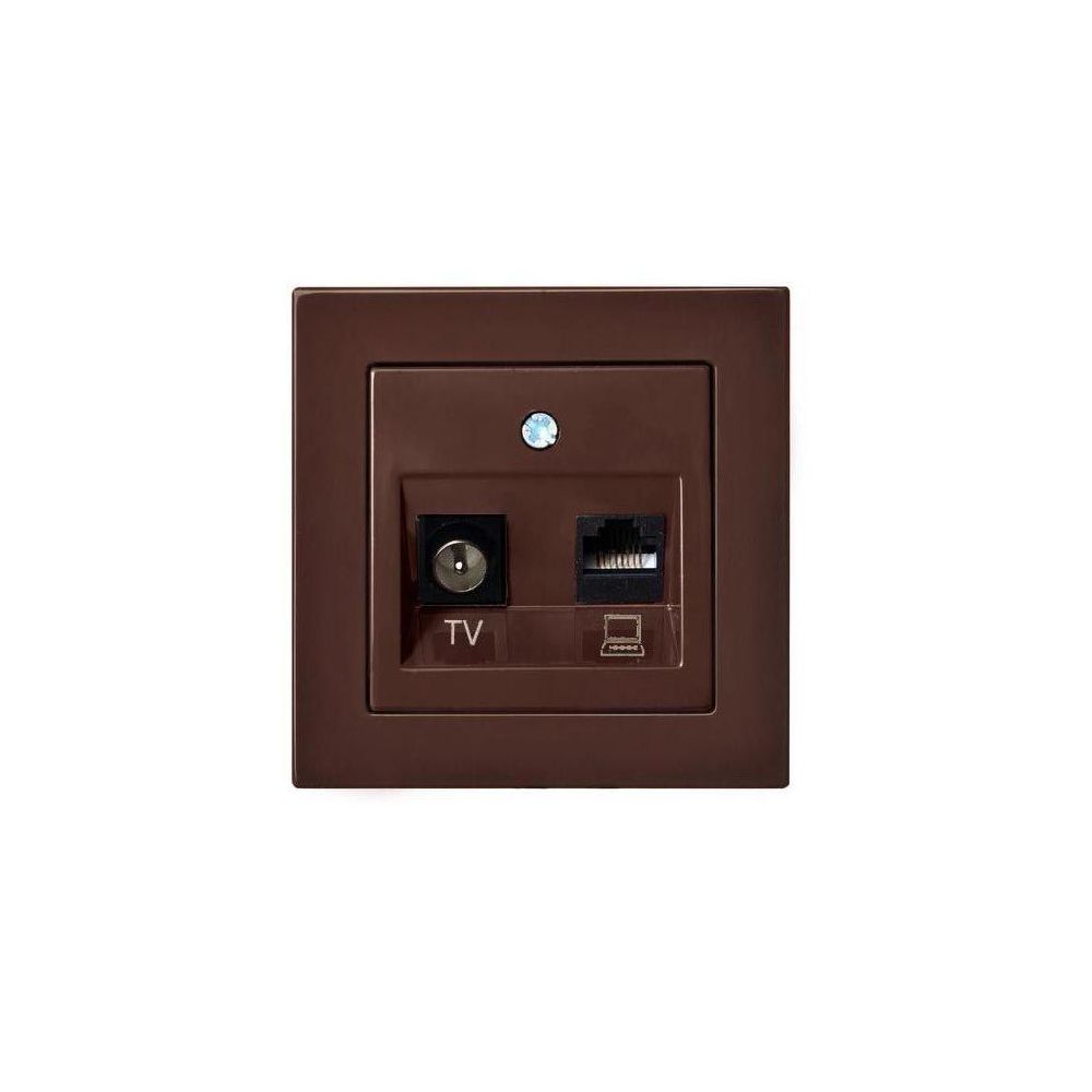 

Розетка RJ45/TV Liregus Epsilon коричневый 28-143, 28-143 Epsilon коричневый ()