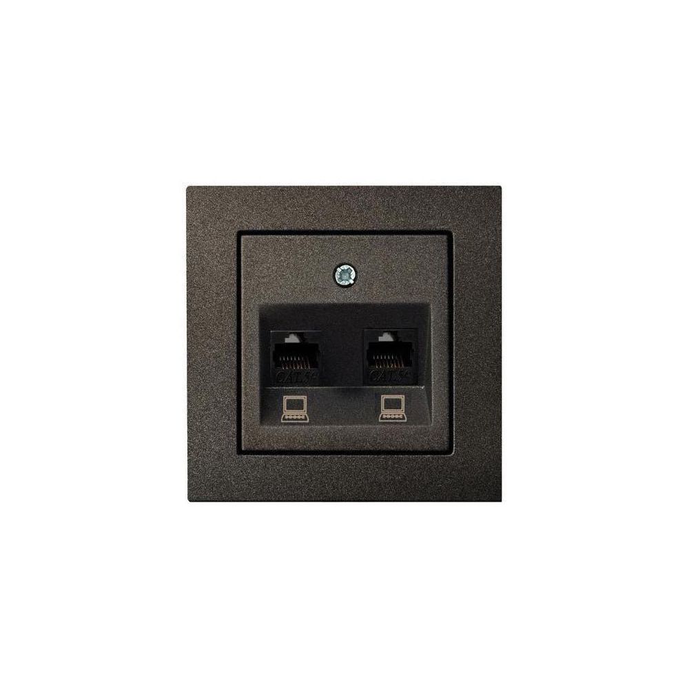 

Розетка 2хRJ45 Liregus Epsilon антрацит 28-1151, 28-1151 Epsilon антрацит ()