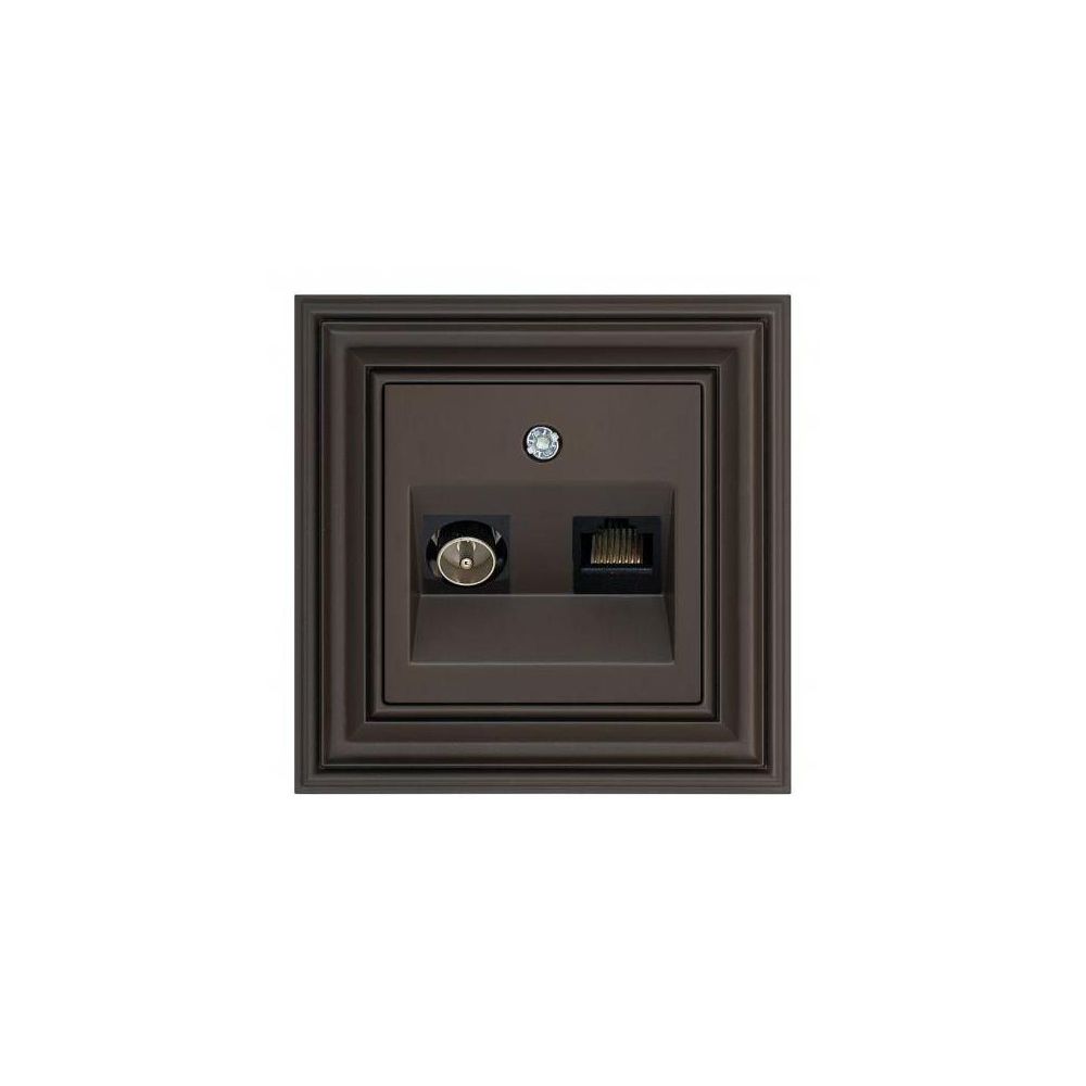 

Розетка TV/RJ45 Liregus Retro коричневый омбре 29-034, 29-034 Retro коричневый омбре ()