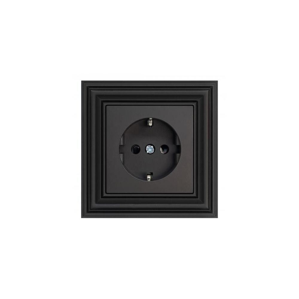 

Розетка 2P Liregus Retro со шторками черный матовый 29-225, 29-225 Retro черный матовый ()