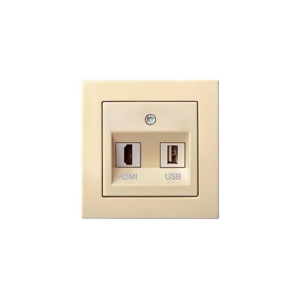

Розетка HDMI/USB Liregus Epsilon бежевый 28-085, 28-085 Epsilon бежевый ()
