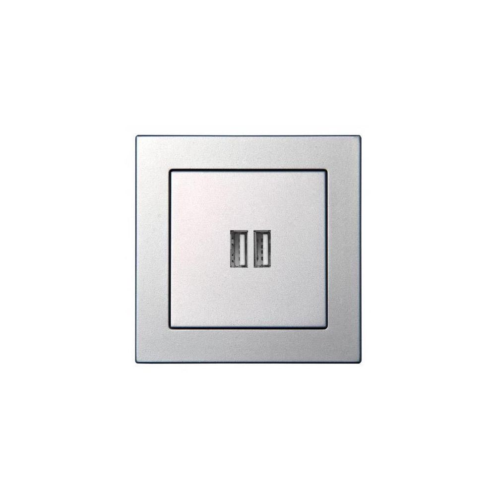 

Розетка 2xUSB Liregus Epsilon серебро 28-1857, 28-1857 Epsilon серебро ()