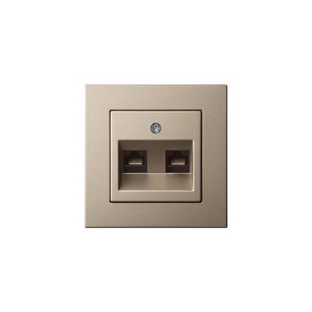 

Розетка 2хRJ45 Liregus Epsilon шампань 28-3162, 28-3162 Epsilon шампань ()