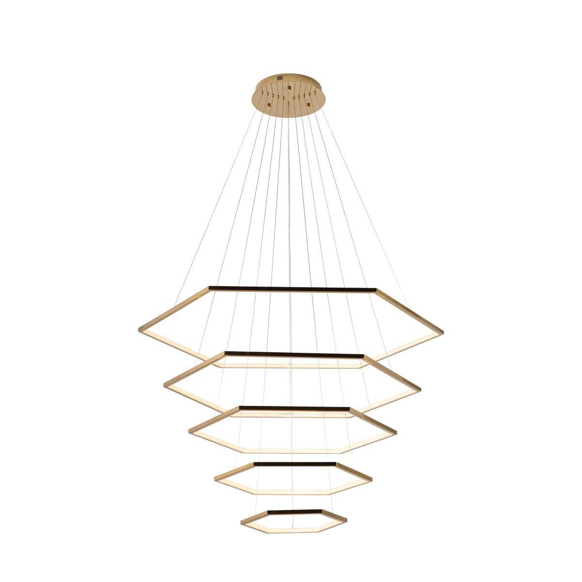 

Подвесной светодиодный светильник Loft IT Ring 10016/5, Золотой, 10016/5 Ring