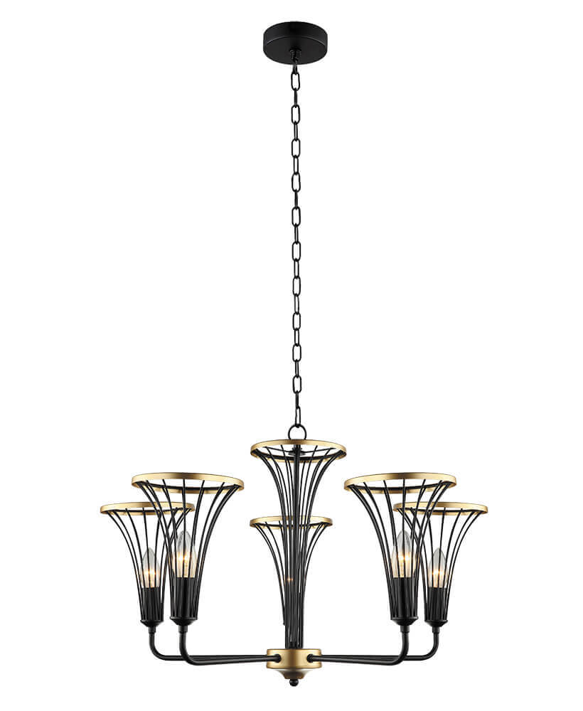 

Подвесная люстра Lumien Hall Ивес 4017/5P-BK-GD, Черный, 4017/5P-BK-GD Ивес
