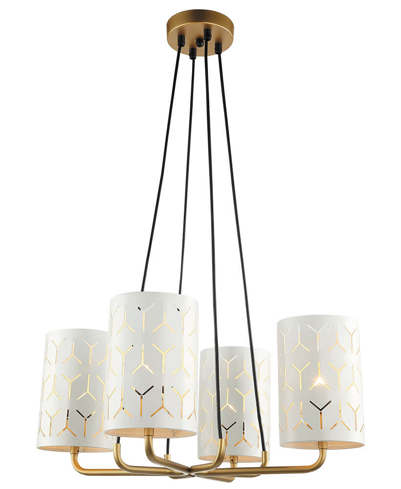 

Подвесная люстра Lumien Hall Аврил 4004/4P-GD-WT